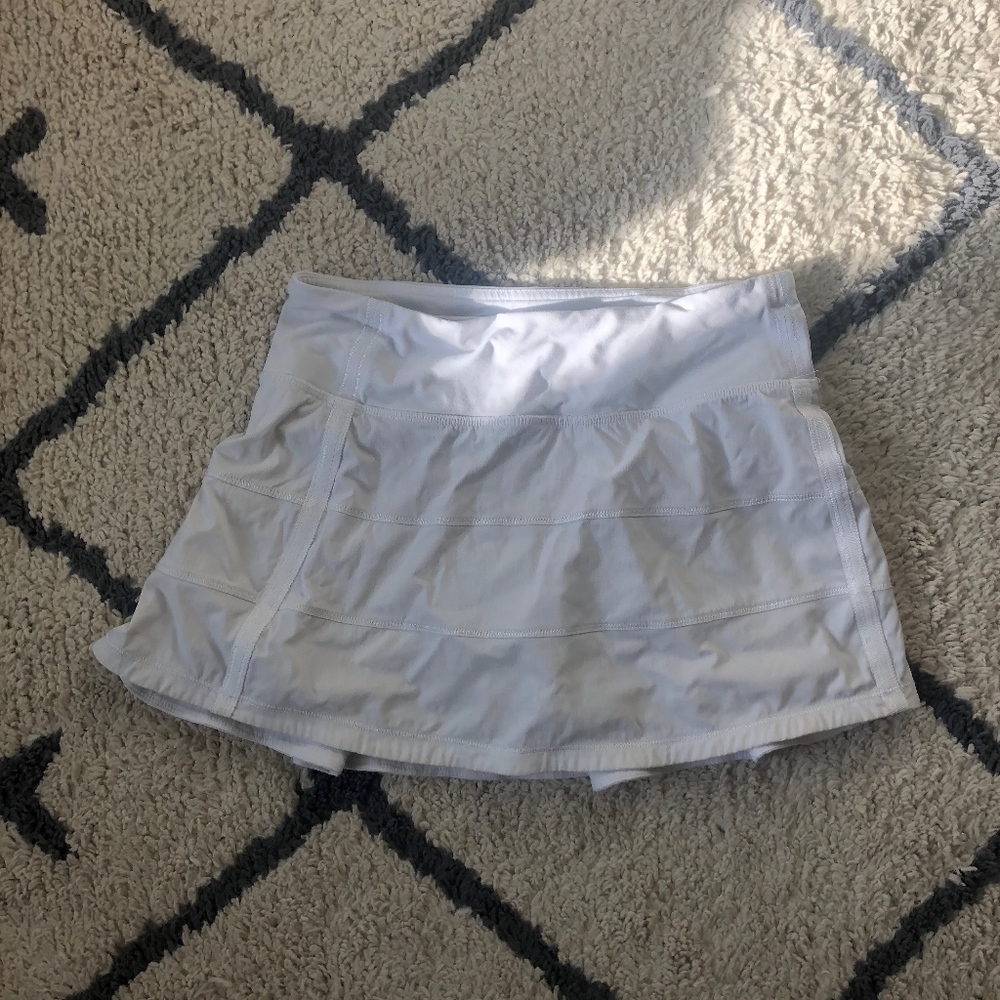 White Pleated Lululemon Athletic Skirt